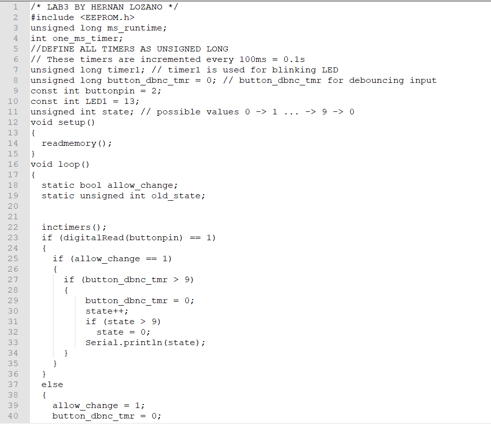 Explain the code line by line and describe the main functions of