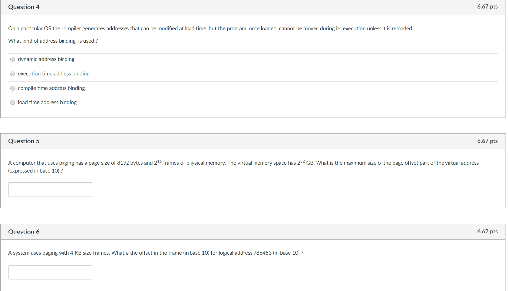pages of size 1024 bytes has 512 frames of physical memory. The