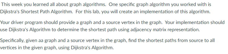  PLEASE DO IT IN C++ !! This week you learned all