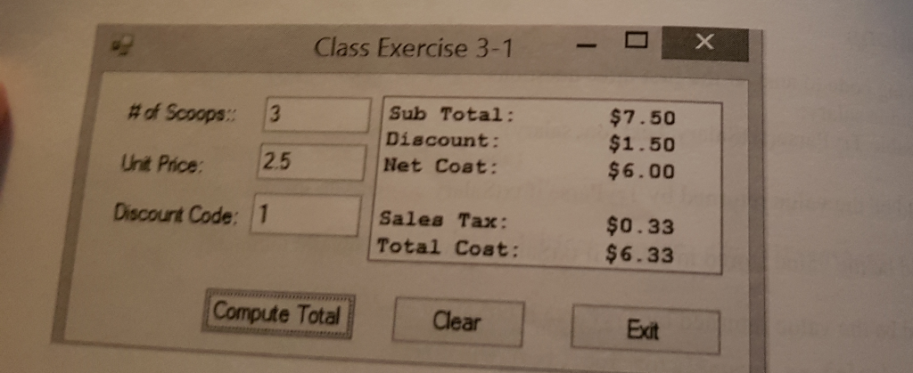 project Ch3_DecisionAndValidatio own below, so that it computes discount percent based on