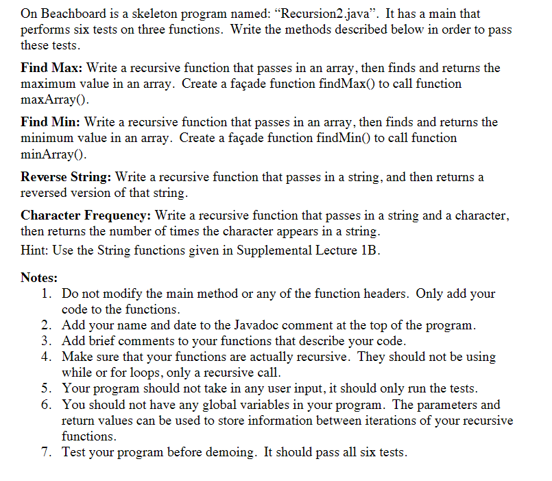 Hello, I am a but puzzled how to solve a recursive hw