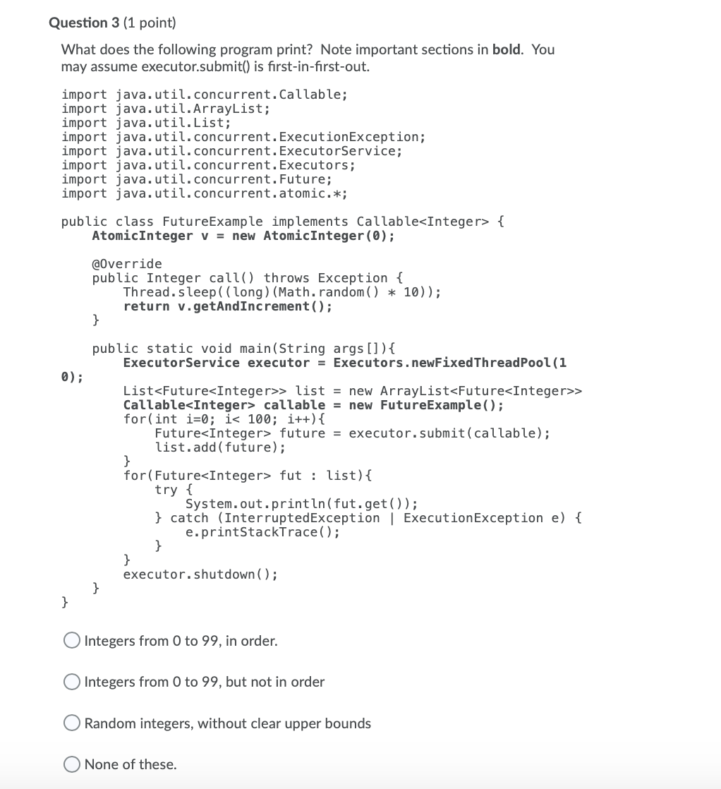 the previous program print what you selected? Why does the previous program