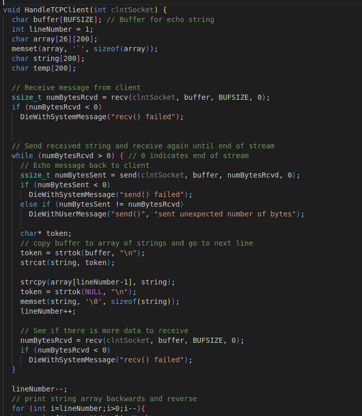 get the output for the server side to work properly. The goal