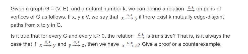  Given a graph G (V, E), and a natural number k,
