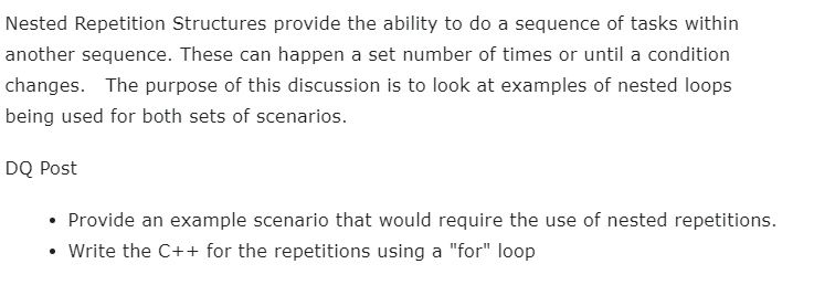 tasks a set number of times or until a condition changes. The