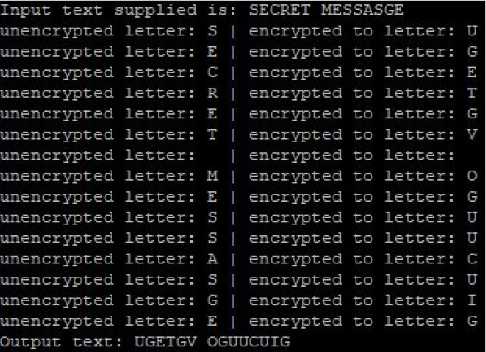 Caesar Cipher in C Your program should take a single command line