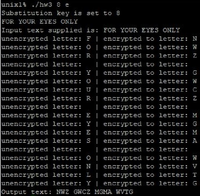 single command line argument will define the key. Defining how many positions