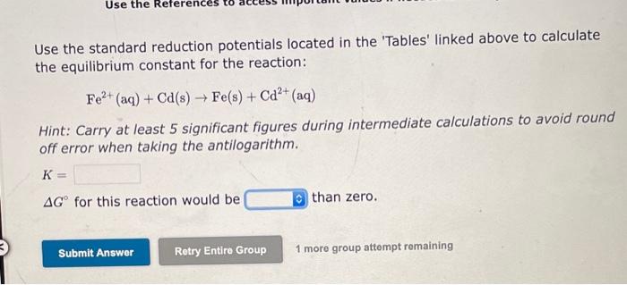 i need help for the three questions Use the standard reduction potentials