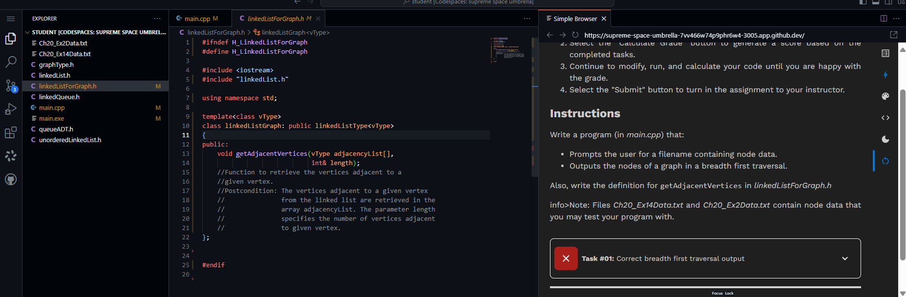  Write a program (in main.cpp) that: Prompts the user for a