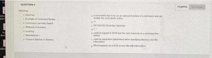 QUESTION 4 14 points SA PPU FOR parameter that turns on