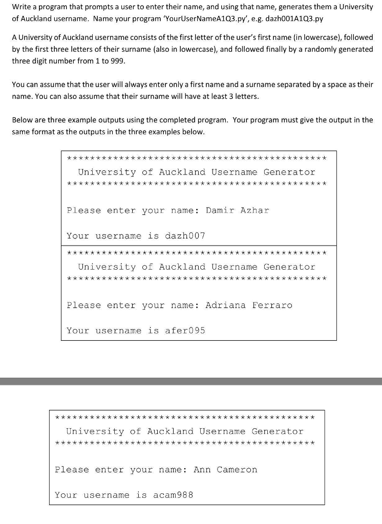 Use python 3.6 and please make sure code is working Write a