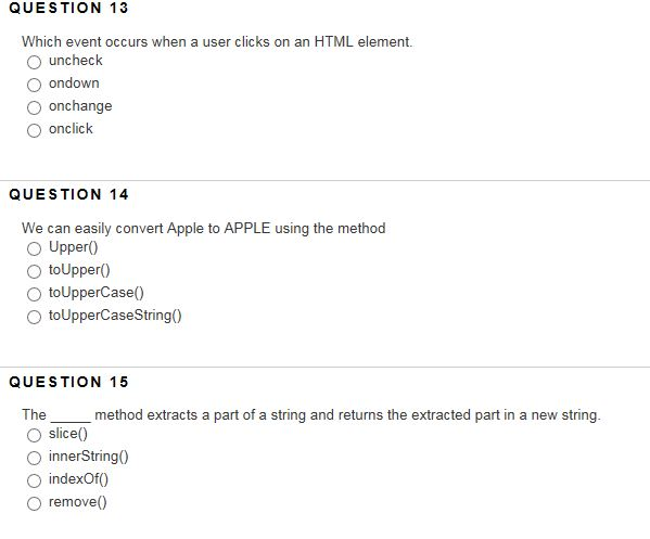 O exterior QUESTION 3 The following string outputs Matt's Favorite IcelCream O