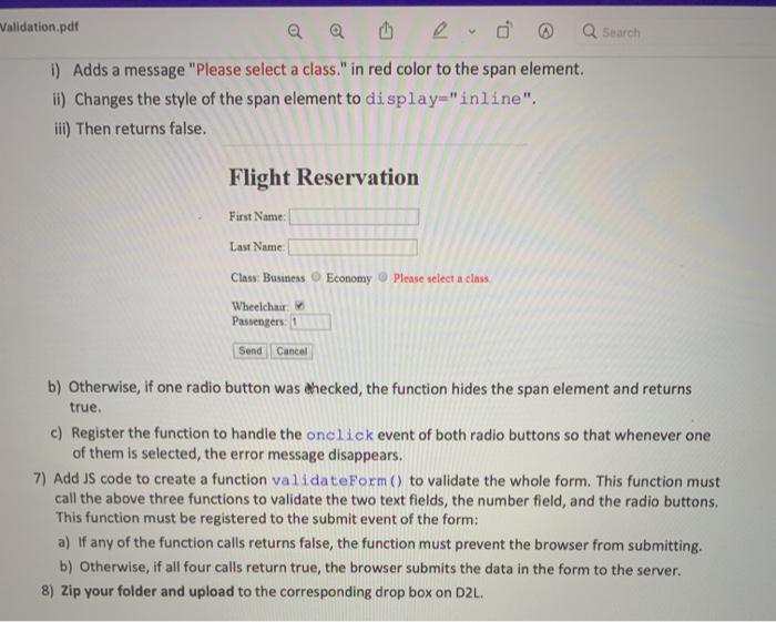 new folder. 2) Add JS code to create a function to validate