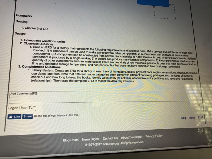  Need help with question 2 Homework: Reading: 1. Chapter 3 of