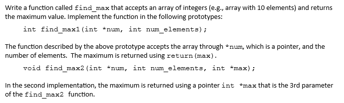 Solve using C language. Please include comments. Solve using C language. Write