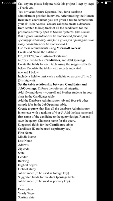  You arrive at Secure Systems, Inc., for a database administrator position