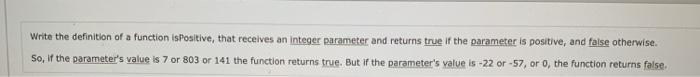 if the parameter's value is 7 or 803 or 141 the function