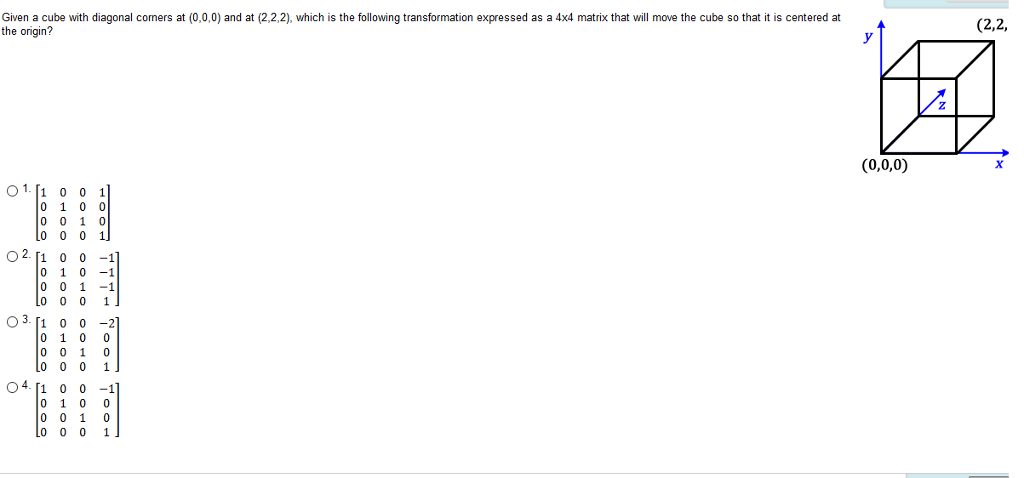 (C++/ Calculus) Given a cube with diagonal corners at (0,0,0) and at