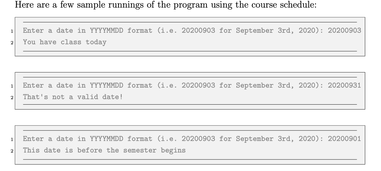 you will be writing a "diagnostic program that will be able to