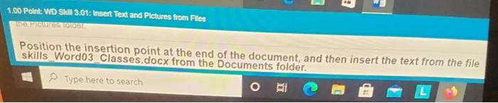  This is computer concept application question 1.00 Point: WD Sk 3.01:
