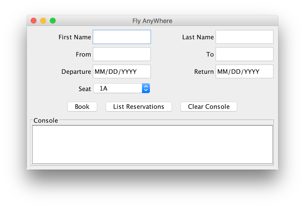 Design and code a program to allow passengers to book flights. In