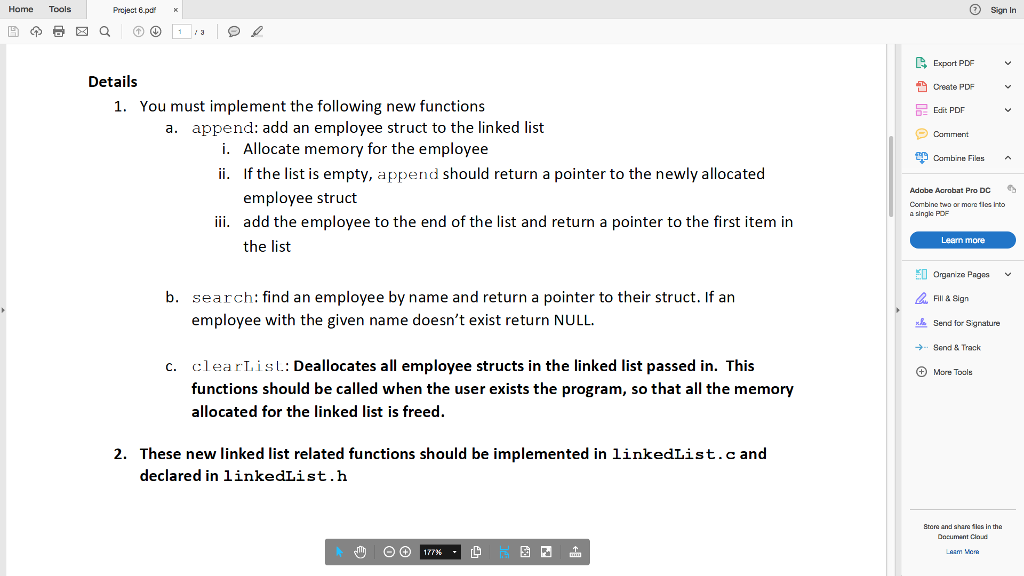 .C AND .H FILES SEPARATELY CODED. THE FILES THAT I NEED: "employee.c"