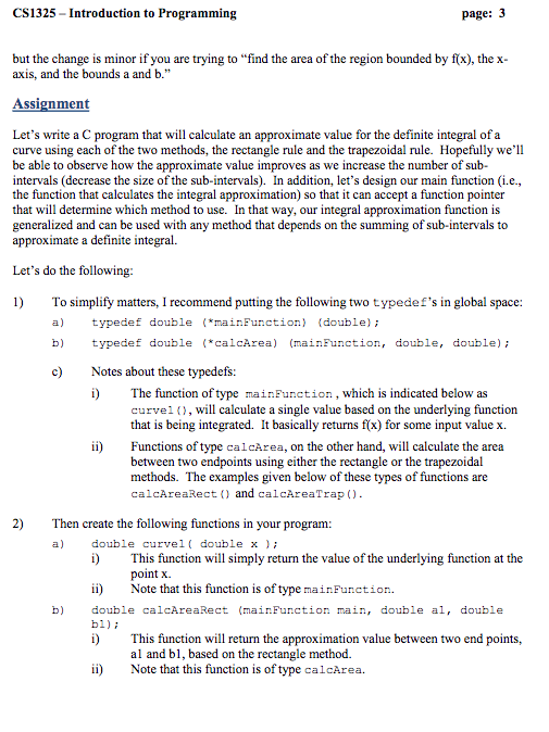 definite integrals on smooth curves only and look at two methods, called