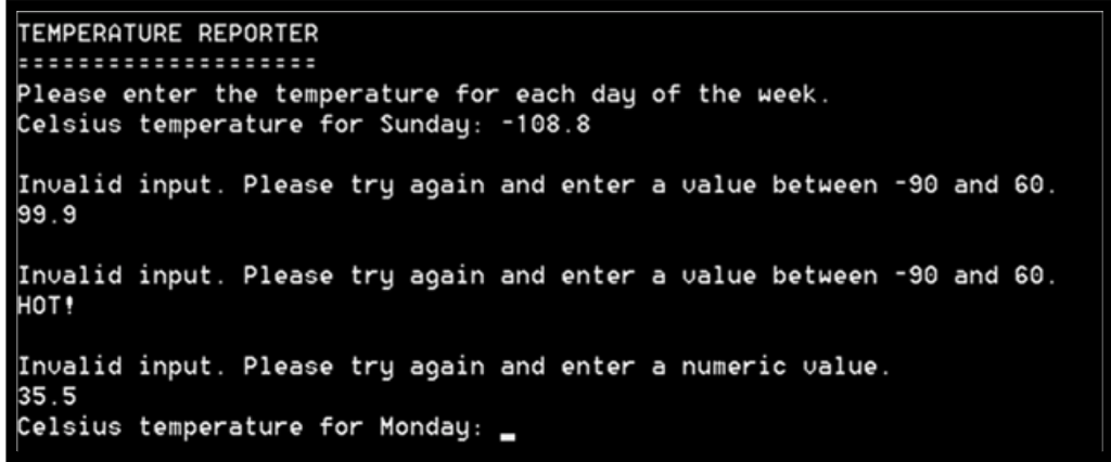 Using C++ C++ program that will have the user enter Celsius temperature