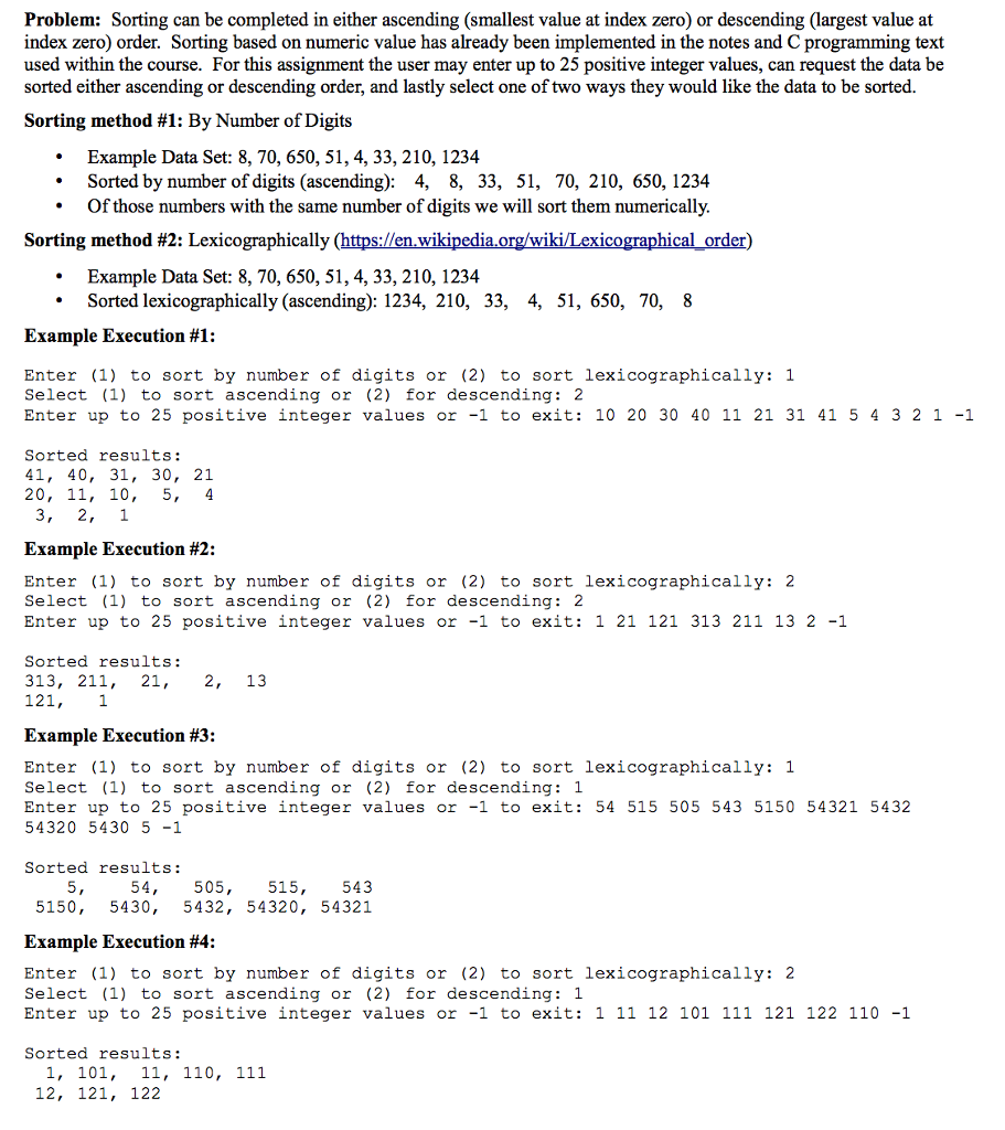 This is to be coded in in C language using fixed length