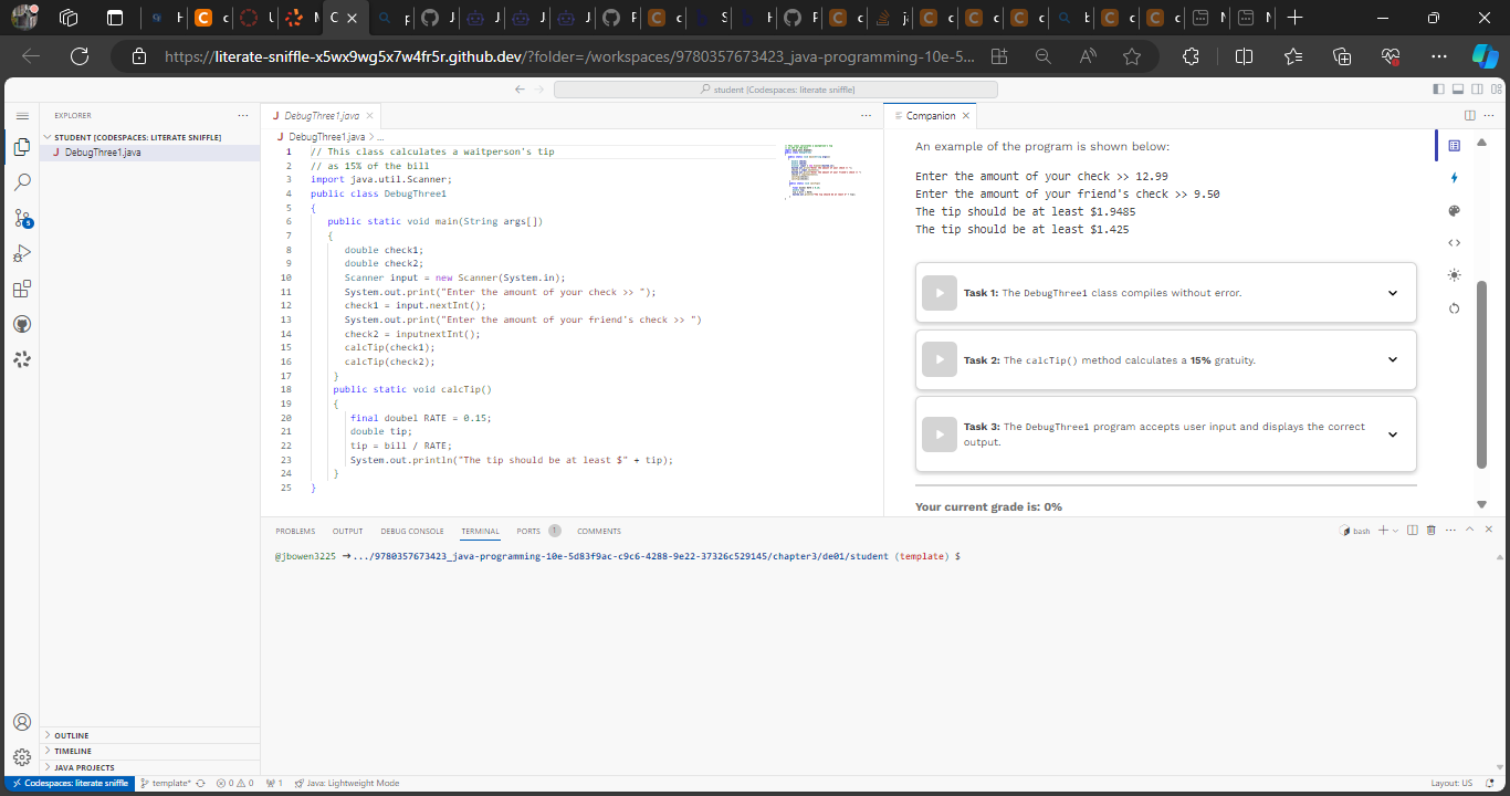  nstructions The files provided in the code editor to the right