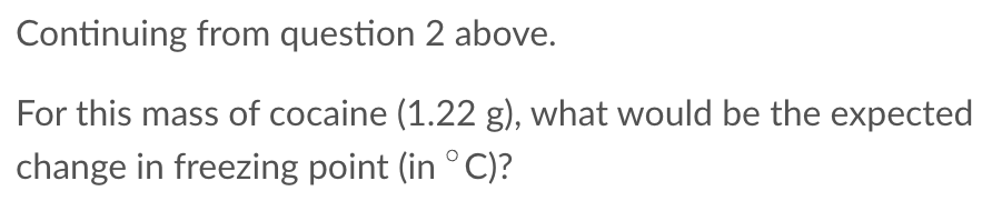 of being pure cocaine (C17H21NO4). She dissolves 1.22g of the solid in
