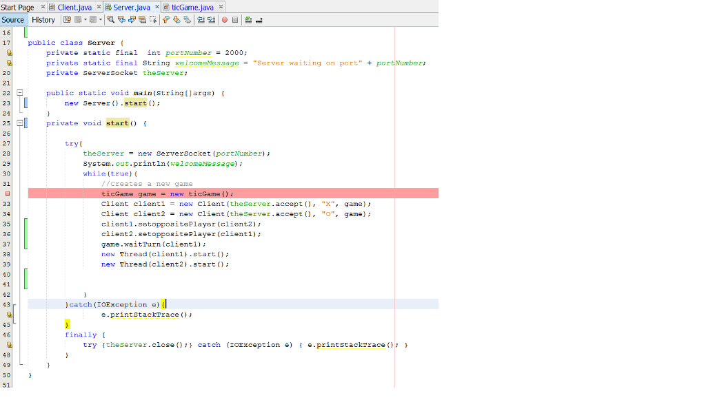 I need help creating a tic tac toe game played between sockets.