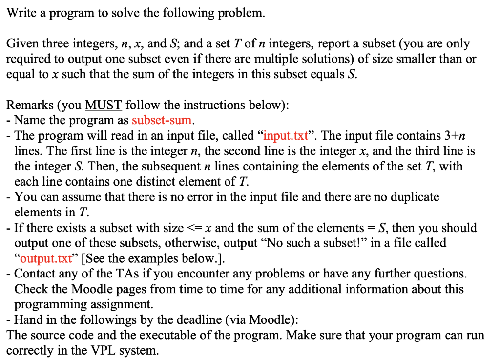 C++ Write a program to solve the following problem. Given three integers,