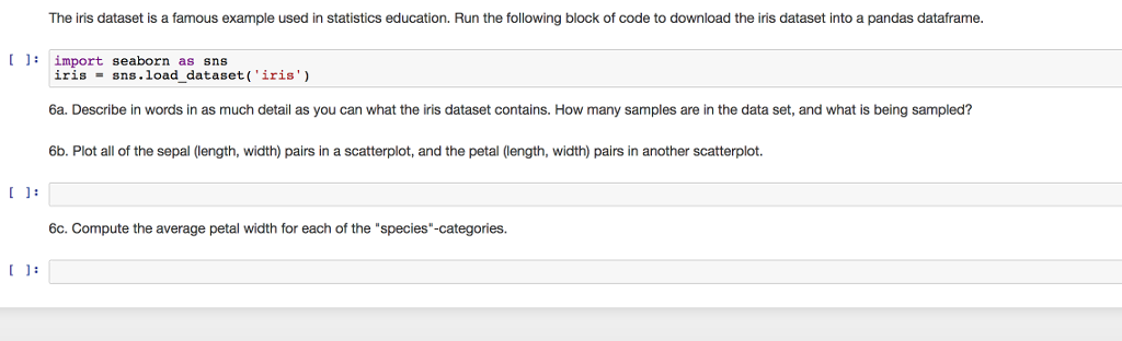 Please solve this coding problem (python & sagemath) The iris dataset is