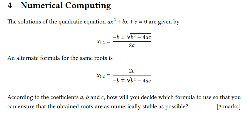  Please answer for python 4 Numerical Computing The solutions of the
