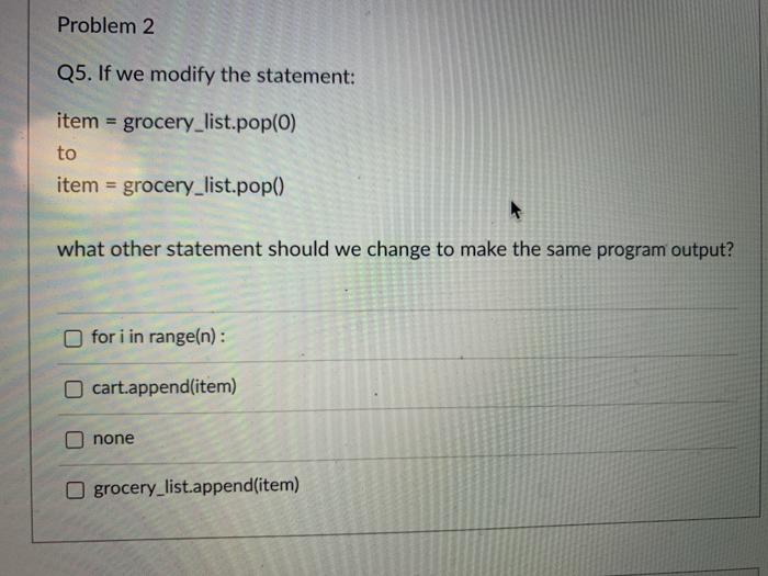 Next, the user selects items from the list and place them into