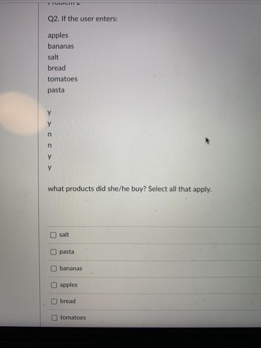 about it. # shopping program # create an empty list and add