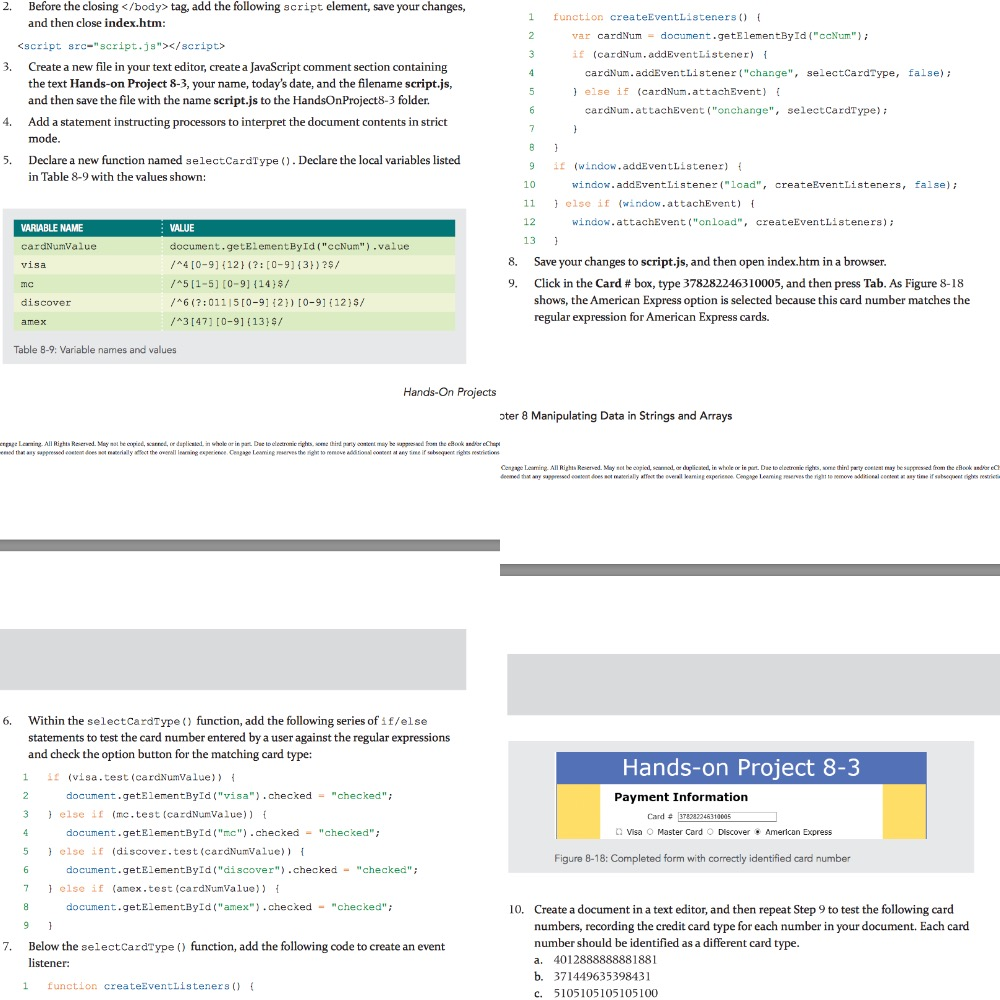 in the following java script code follow the directions listed in the