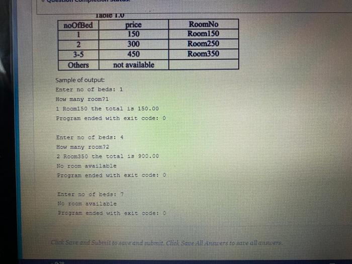 number of beds. Based on the number of beds, the system can