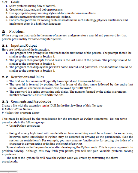  Solve problems using flow of control. Create test data, test, and