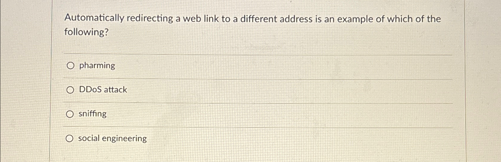  Automatically redirecting a web link to a different address is an