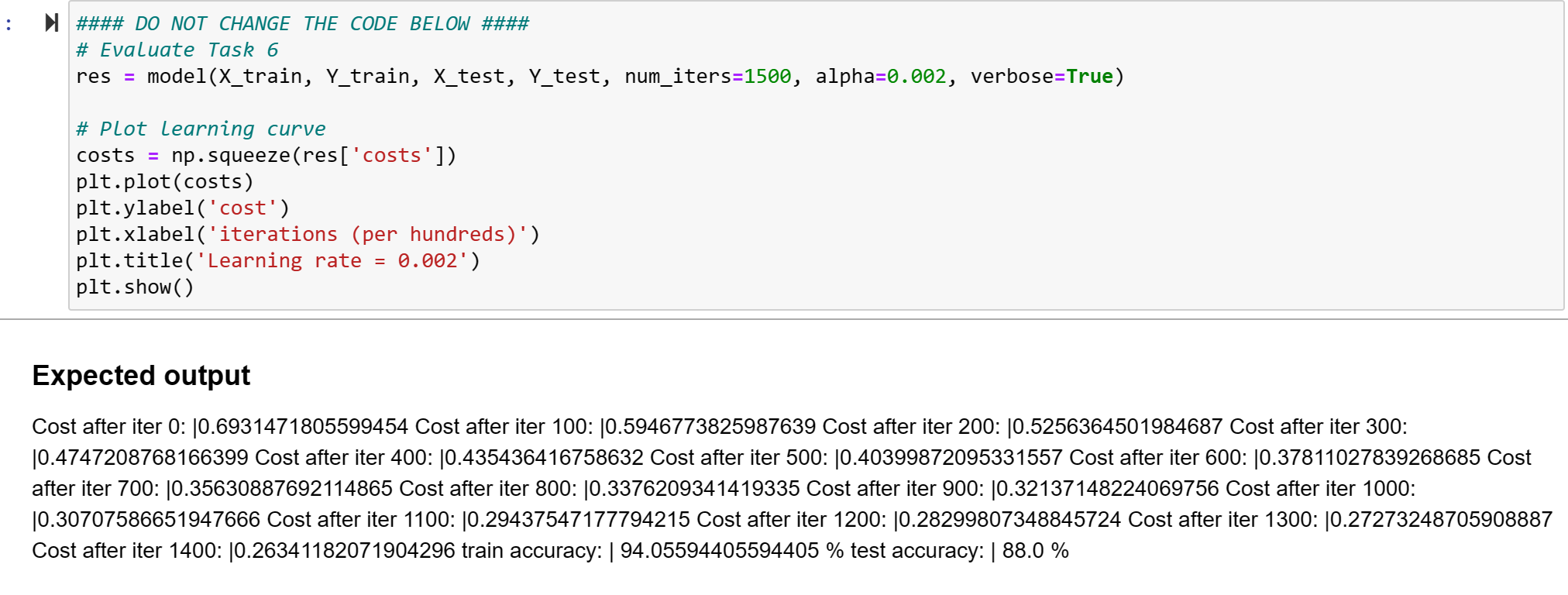 train data (Xtrain,Ytrain), and then evaluate on test data (Xtest,Ytest). Hint: -