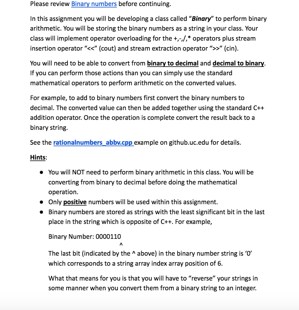 Please review how to separate your class into an implementation, 3. Please