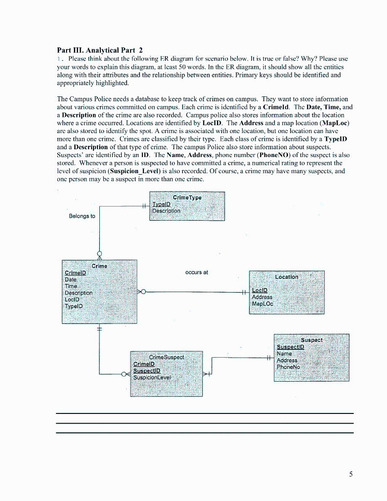 Type or paste question here Part III. Analytical Part 2 1. Please