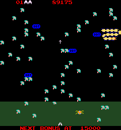 Design a game named Millipede with python code. Do not use 'pyGame'