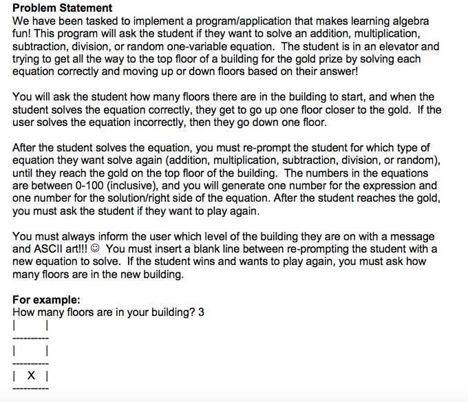  I need help with this assignment, using C++ language, using functions,