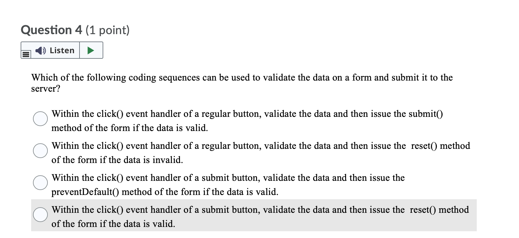 unchecked. It disables or enables a specific check box when an element