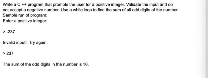  Write a C ++ program that prompts the user for a