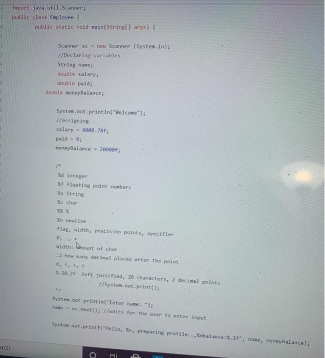  import java.util.Scanner; public class Employee { public static void main(String[] args)