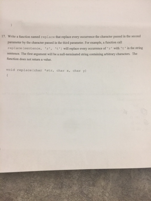  Write a C code that do the following please 17. Write